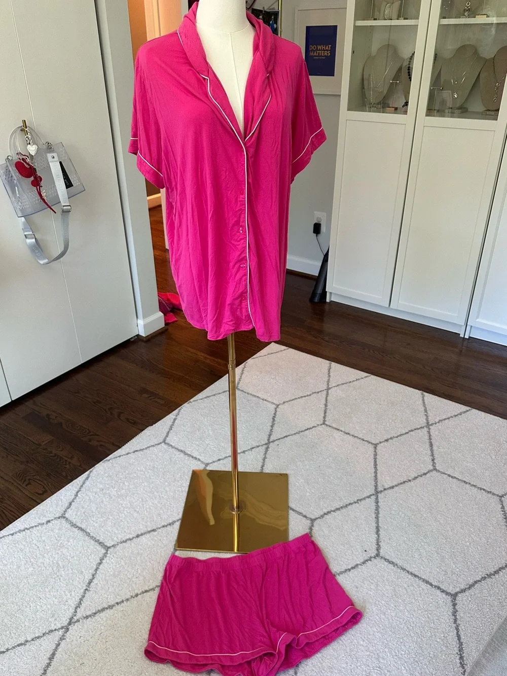 EUC Nordstrom Moonlight Eco Short Pajamas in pink - Picture 1 of 12